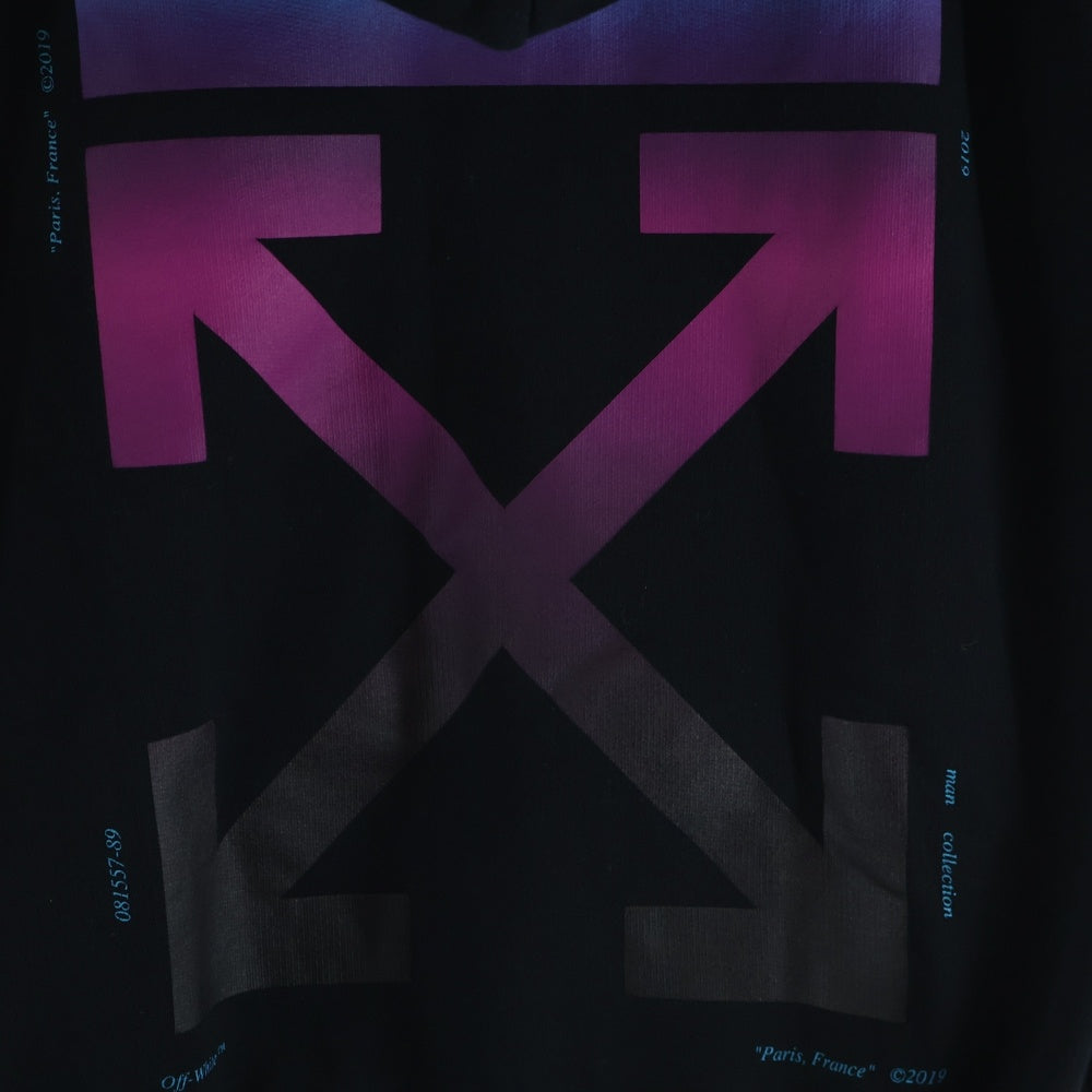 OFF-WHITE(オフホワイト) 18AW Zip Up Hoodie グラデーション ジップアップスウェットパーカー フーディー ブラック OMBE001F18192005