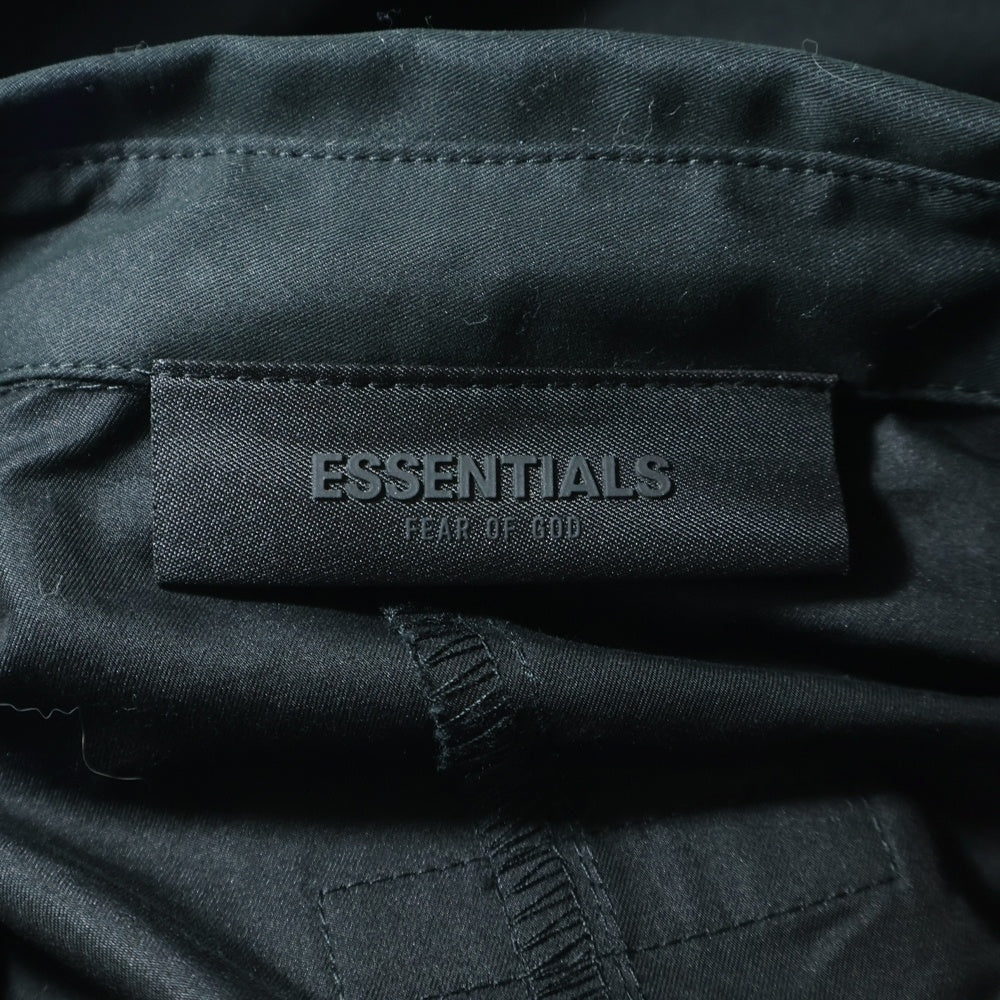 FEAR OF GOD ESSENTIALS(フィアオブゴッド エッセンシャルズ) L/S SHIRT オーバーサイズ 長袖比翼シャツ ブラック