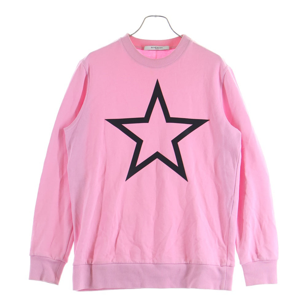 GIVENCHY(ジバンシィ) 13SS Sweatshirt スタープリント クルーネックスウェットトレーナー ピンク 17X7714495-670-XS