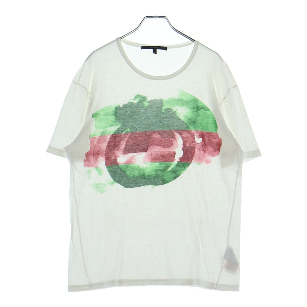 GUCCI(グッチ) T-Shirt インターロッキング ペイント半袖Tシャツ ホワイト 323240 X8980