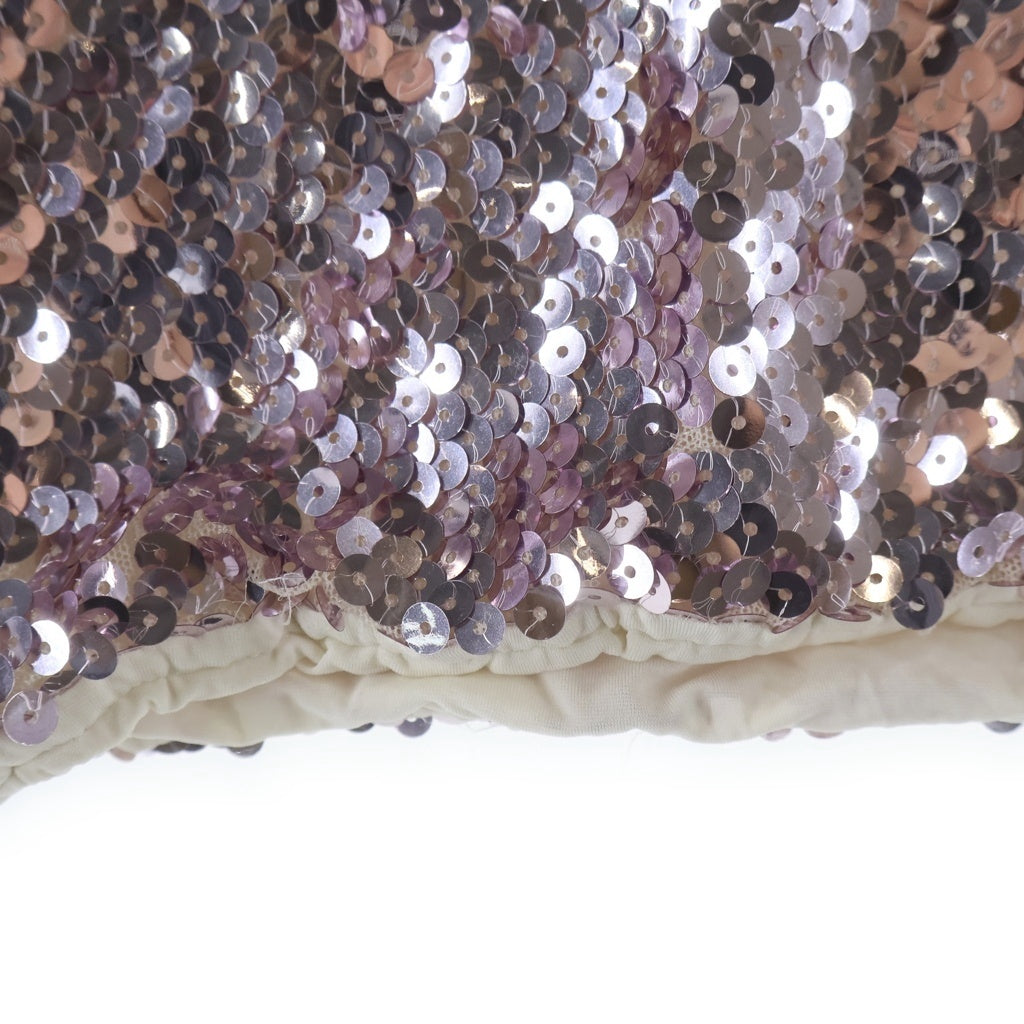 Christian Dior(クリスチャンディオール) 15AW Silver Sequin Shirt Dress スパンコール装飾 ノースリーブドレスシャツ ピンク レディース 5A21520W1915