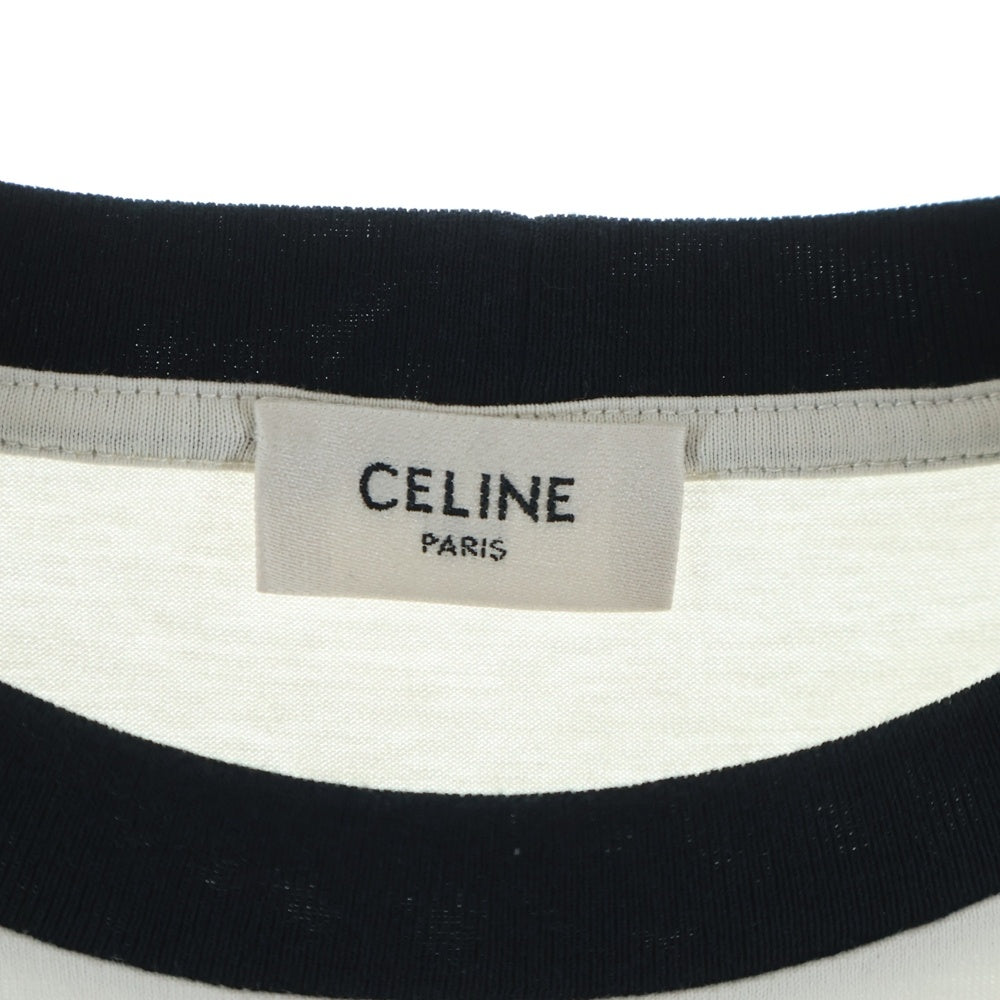 CELINE(セリーヌ) 23AW フロントロゴプリント ルーズ半袖Tシャツ ホワイト 2X49I671Q