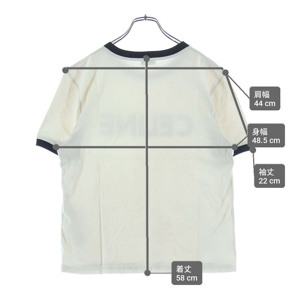 CELINE(セリーヌ) 23AW フロントロゴプリント ルーズ半袖Tシャツ ホワイト 2X49I671Q