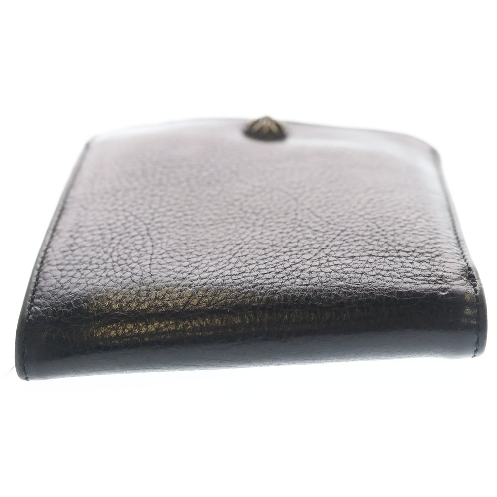 CHROME HEARTS(クロムハーツ) 1SNAP 1スナップ クロス ボールボタン レザーウォレット 財布 ブラック