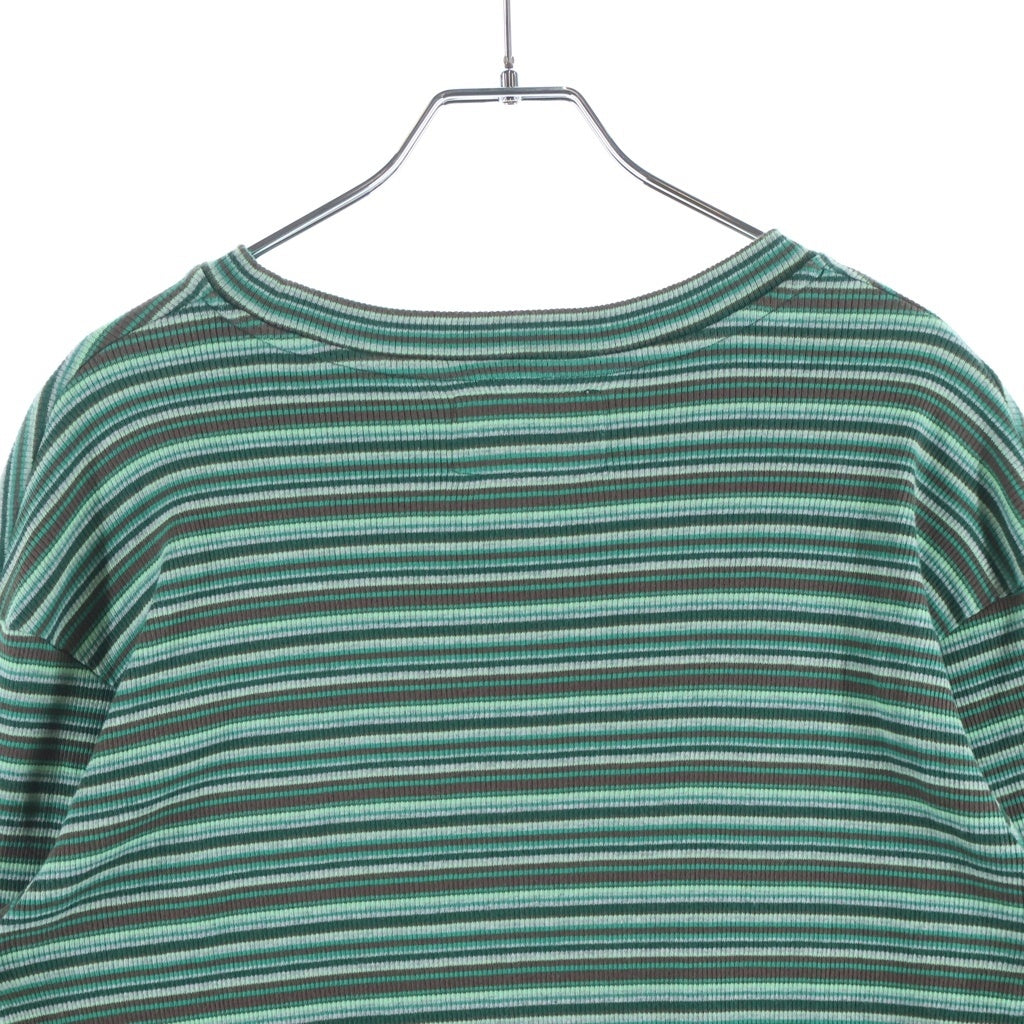 ERL(イーアールエル) Striped L/S T-Shirt ボーダー長袖Tシャツ ロンT グリーン
