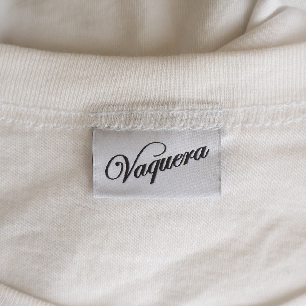 VAQUERA(ヴァケラ) Trompe L'Oeil Tall Tee トロンプルイユ 半袖Tシャツ ホワイト VAQ09T023