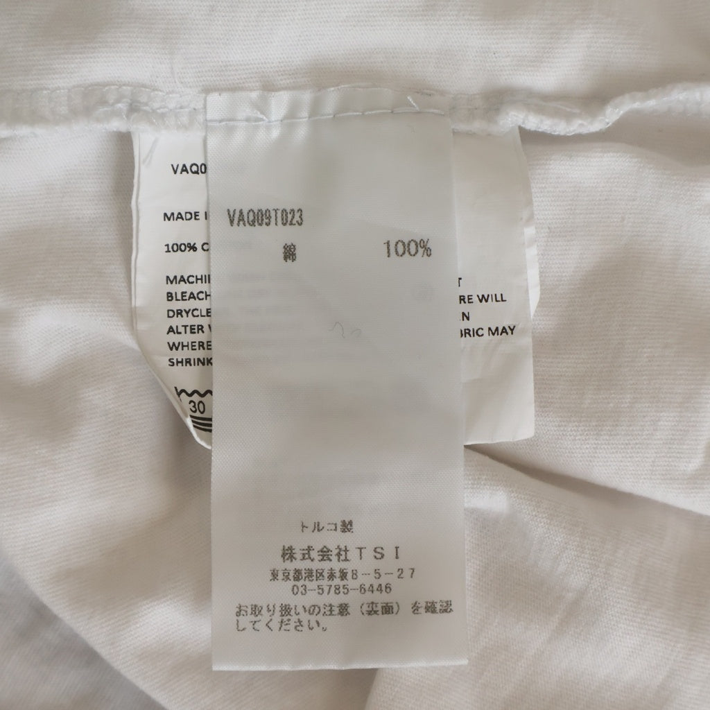 VAQUERA(ヴァケラ) Trompe L'Oeil Tall Tee トロンプルイユ 半袖Tシャツ ホワイト VAQ09T023