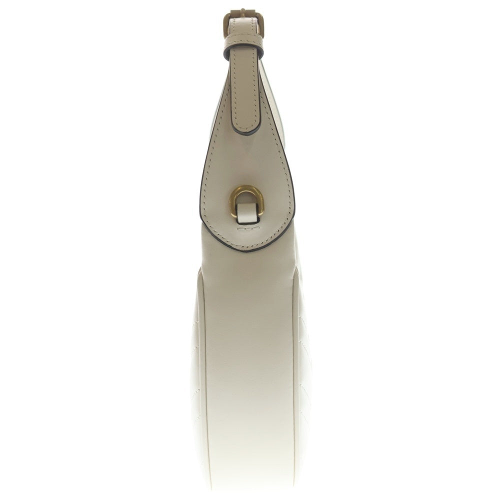 GUCCI(グッチ) GG Marmont Half Moon Shoulder Bag GGマーモント ハーフムーン レザーハンドバッグ チェーンショルダーバッグ アイボリー 699514 レディース