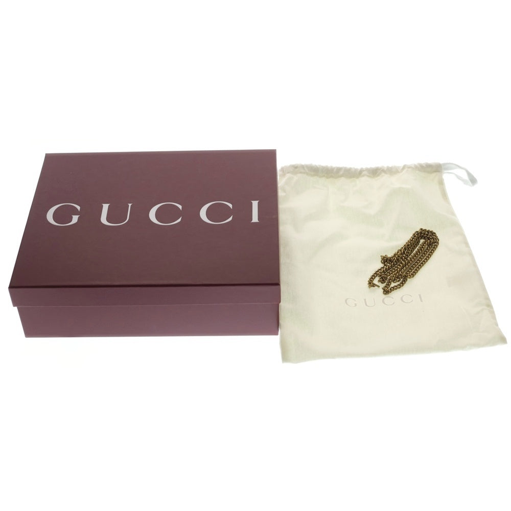 GUCCI(グッチ) GG Marmont Half Moon Shoulder Bag GGマーモント ハーフムーン レザーハンドバッグ チェーンショルダーバッグ アイボリー 699514 レディース