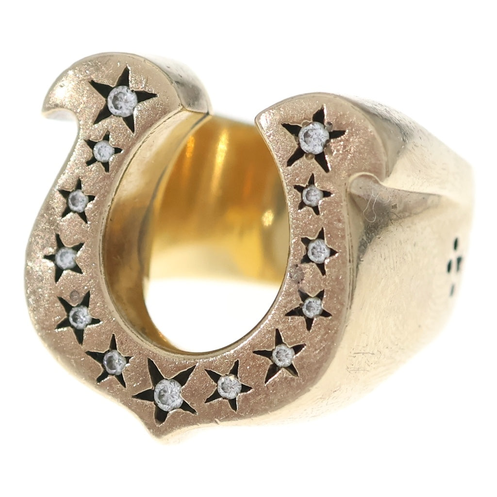 TENDERLOIN(テンダーロイン) T-H.SRING GOLD/STONE 8K ダイヤ ホースシューリング 指輪 ゴールド