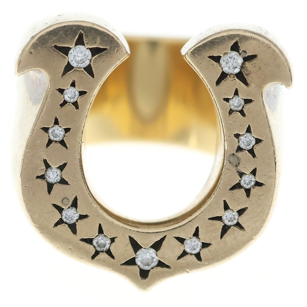TENDERLOIN(テンダーロイン) T-H.SRING GOLD/STONE 8K ダイヤ ホースシューリング 指輪 ゴールド