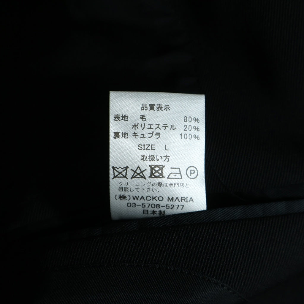 WACKO MARIA(ワコマリア) 24AW UNCONSTRUCTED JACKET PLEATED TROUSERS 24FWE-WMO-JK01 24FWE-WMP-TR01 2Bテーラードジャケット セットアップ ブラック