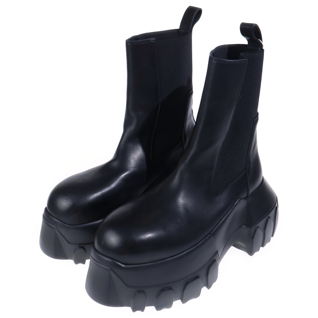 Rick Owens(リックオウエンス) BEATLE MEGA TRACTOR ビートル メガトラクター レザーハイカットシューズ ブーツ ブラック RP01E7865-LOO