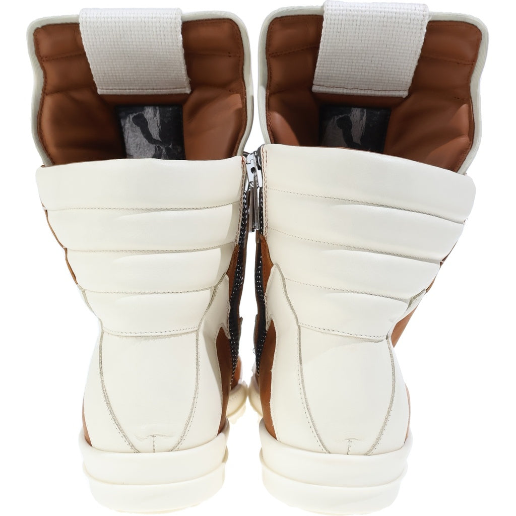 Rick Owens(リックオウエンス) GEOBASKET ジオバスケット レザーハイカットスニーカー ブラウン RP01D2894-LBKLCO