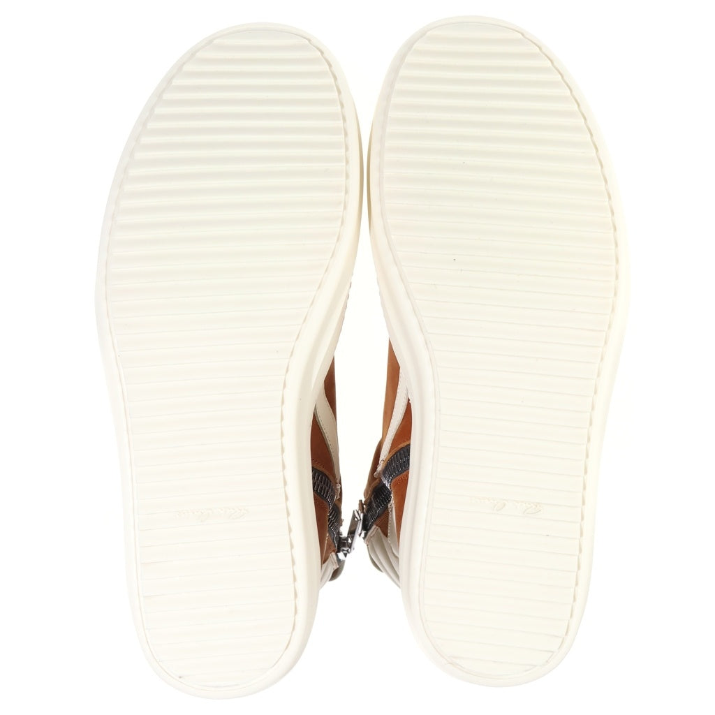 Rick Owens(リックオウエンス) GEOBASKET ジオバスケット レザーハイカットスニーカー ブラウン RP01D2894-LBKLCO