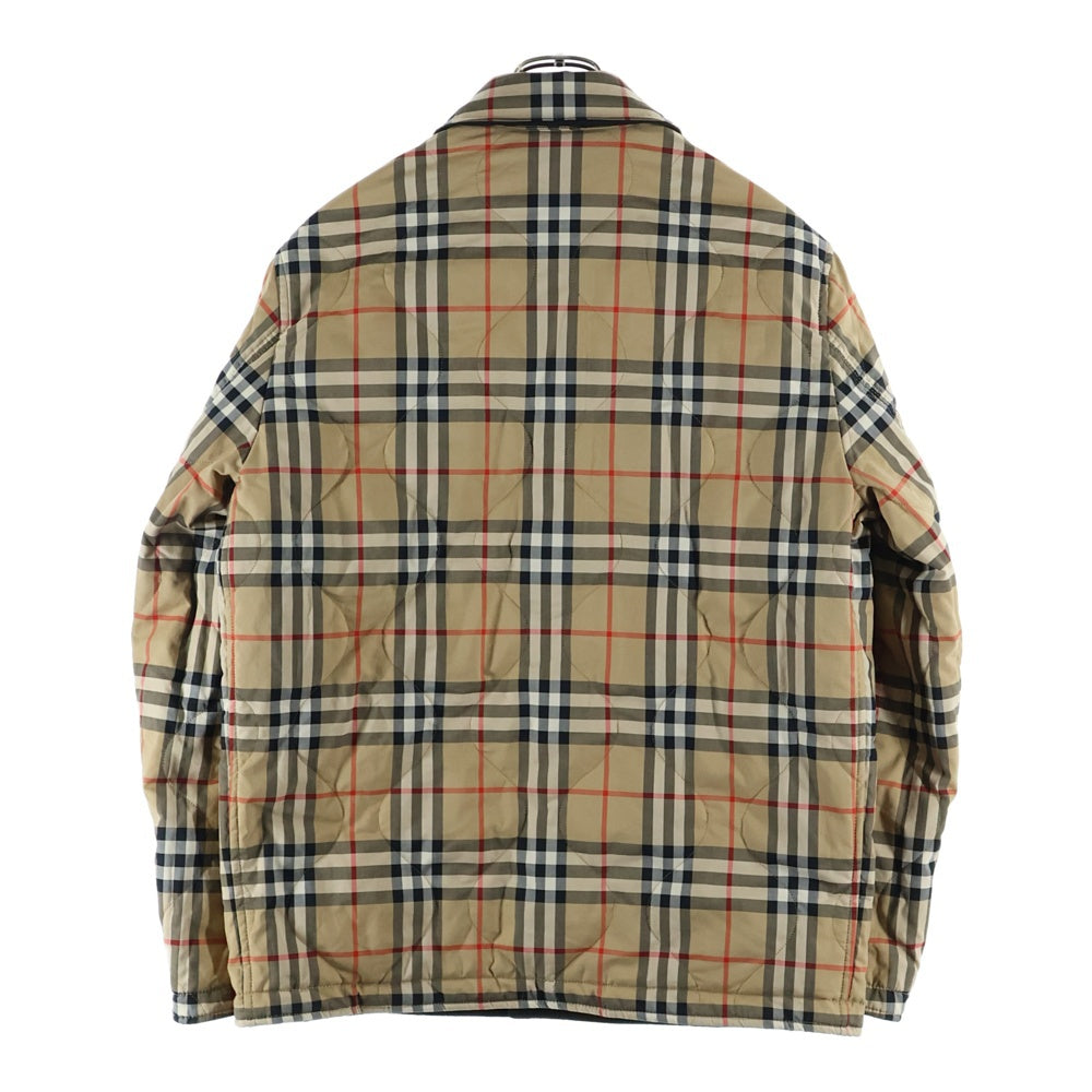 BURBERRY(バーバリー) FRANCIS ロゴ 刺繍 ノバチェック キルティング リバーシブル ジャケット 8100137 ベージュ/ブラック