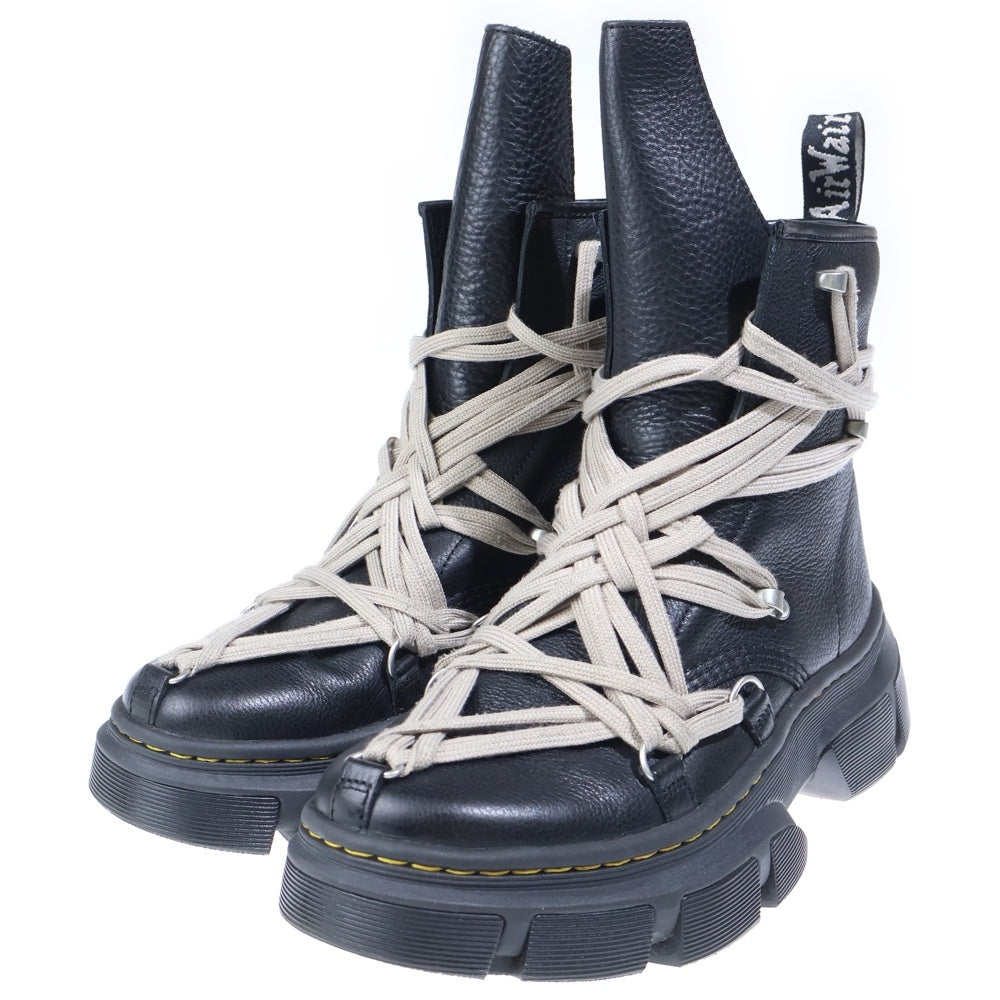 Rick Owens(リックオウエンス) ×Dr.Martens 1460 Megalace RO ドクターマーチン メガレース レザーハイカットブーツ ブラック