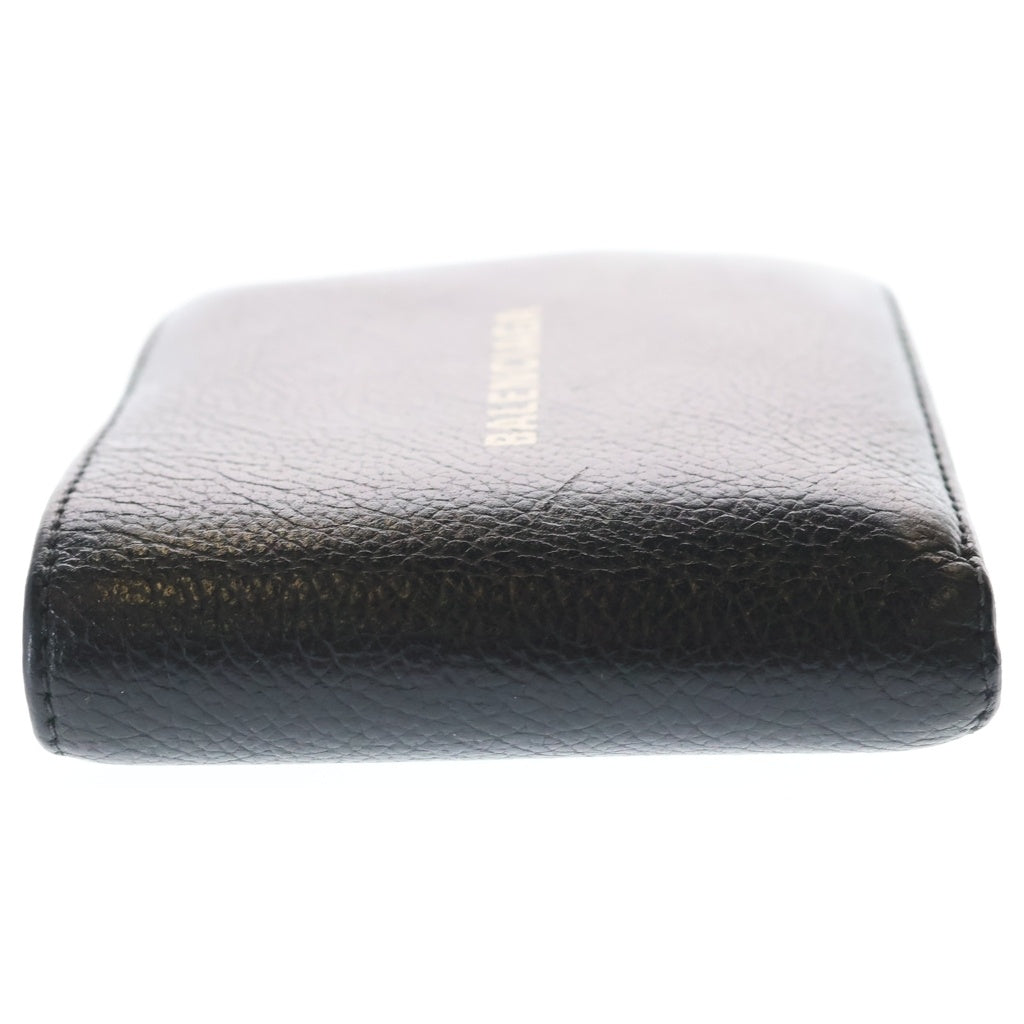 バレンシアガ　財布　エブリデイ　ウォレット　折財布　黒　ブラック　レザー　ロゴ BALENCIAGA(バレンシアガ) Cash Square Folded Coin ロゴプリント