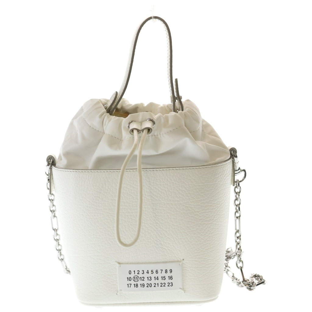 Maison Margiela(メゾンマルジェラ) 5AC BUCKET S61WG0035 P0396 5AC バケット ショルダーバッグ ホワイト レディース