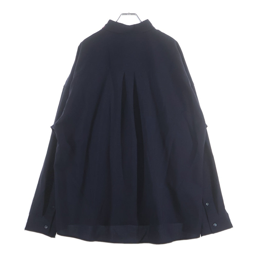MARNI(マルニ) TROPICAL WOOL SHIRT CUMU0278QS TW839 トロピカル ウール バイカラー 長袖シャツ カーキ/ネイビー