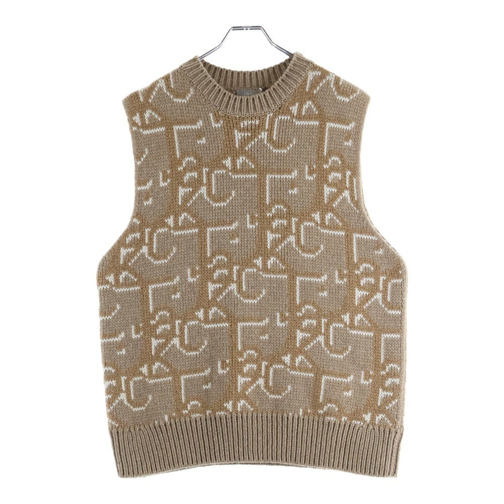 DIOR(ディオール) 22AW Cactus Jack Dior Oversized Sleeveless Sweater カクタスジャック トラヴィススコット カシミヤニット ノースリーブセーター ベスト 283M654AT357