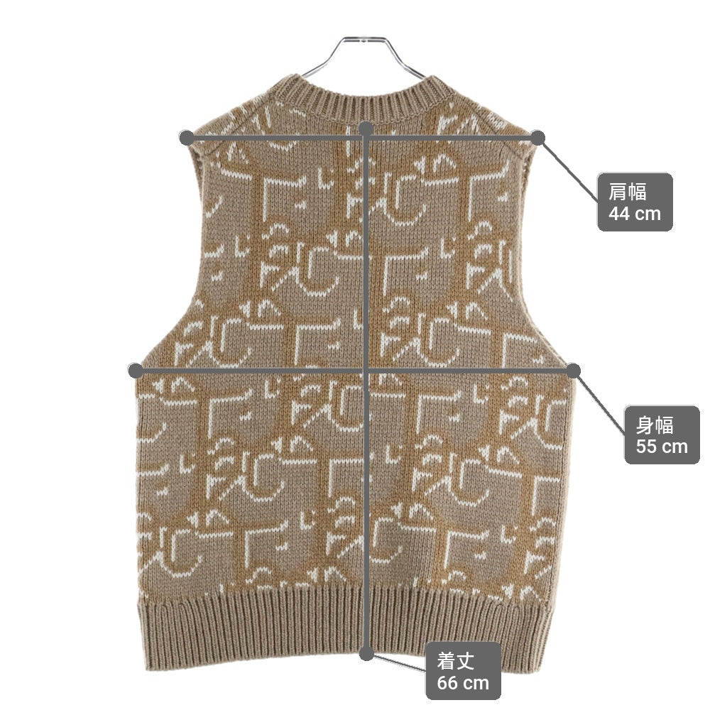 DIOR(ディオール) 22AW Cactus Jack Dior Oversized Sleeveless Sweater カクタスジャック トラヴィススコット カシミヤニット ノースリーブセーター ベスト 283M654AT357