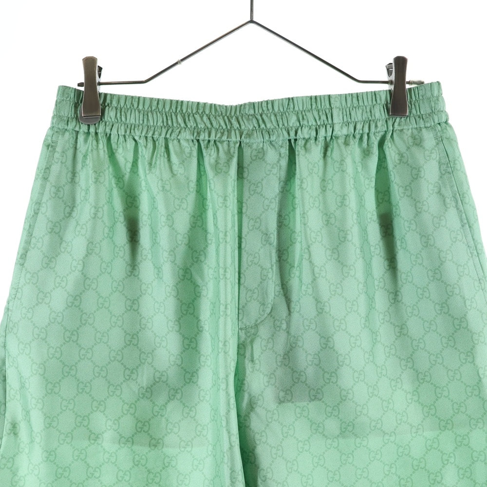 GUCCI(グッチ) Higuchi Yuko Silk Twill Half Pants 日本限定 ヒグチユウコ シルクハーフパンツ ショーツ グリーン 864050 ZAUTT