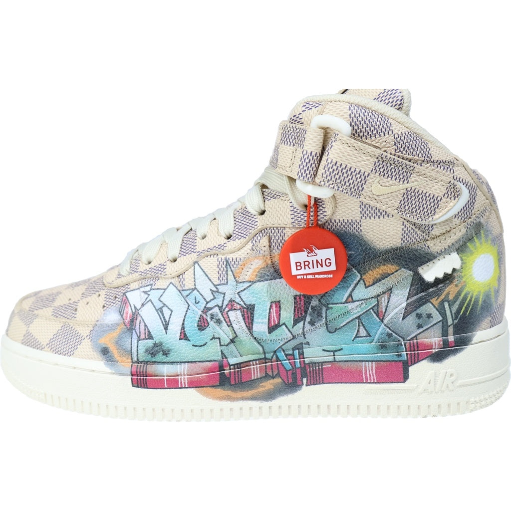 LOUIS VUITTON(ルイヴィトン) ×AIR FORCE1 MID ナイキ エアフォース1 ミッドカットスニーカー ダミエアズール グラフィティ マルチカラー