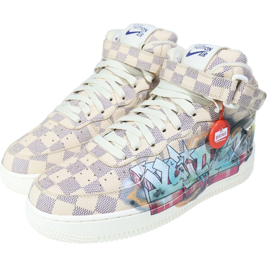 LOUIS VUITTON(ルイヴィトン) ×AIR FORCE1 MID ナイキ エアフォース1 ミッドカットスニーカー ダミエアズール グラフィティ マルチカラー