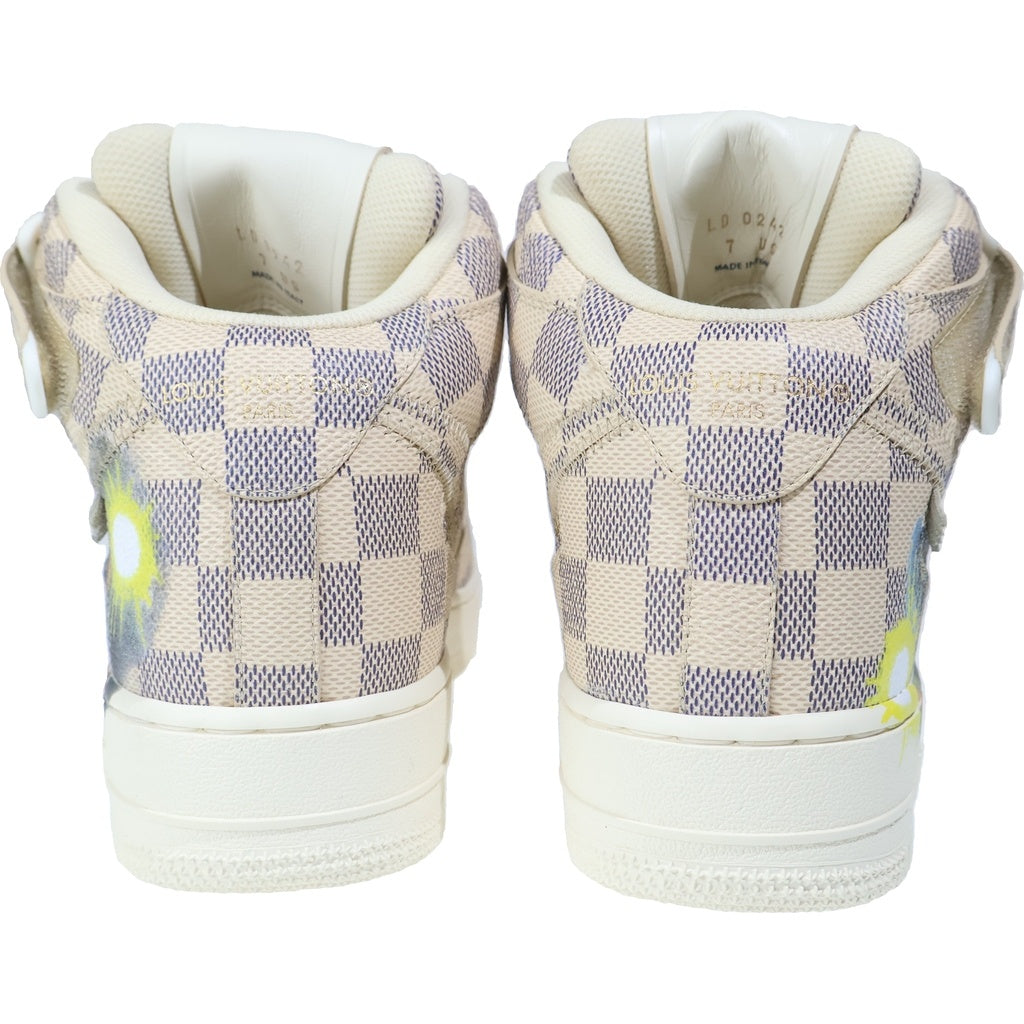 LOUIS VUITTON(ルイヴィトン) ×AIR FORCE1 MID ナイキ エアフォース1 ミッドカットスニーカー ダミエアズール グラフィティ マルチカラー