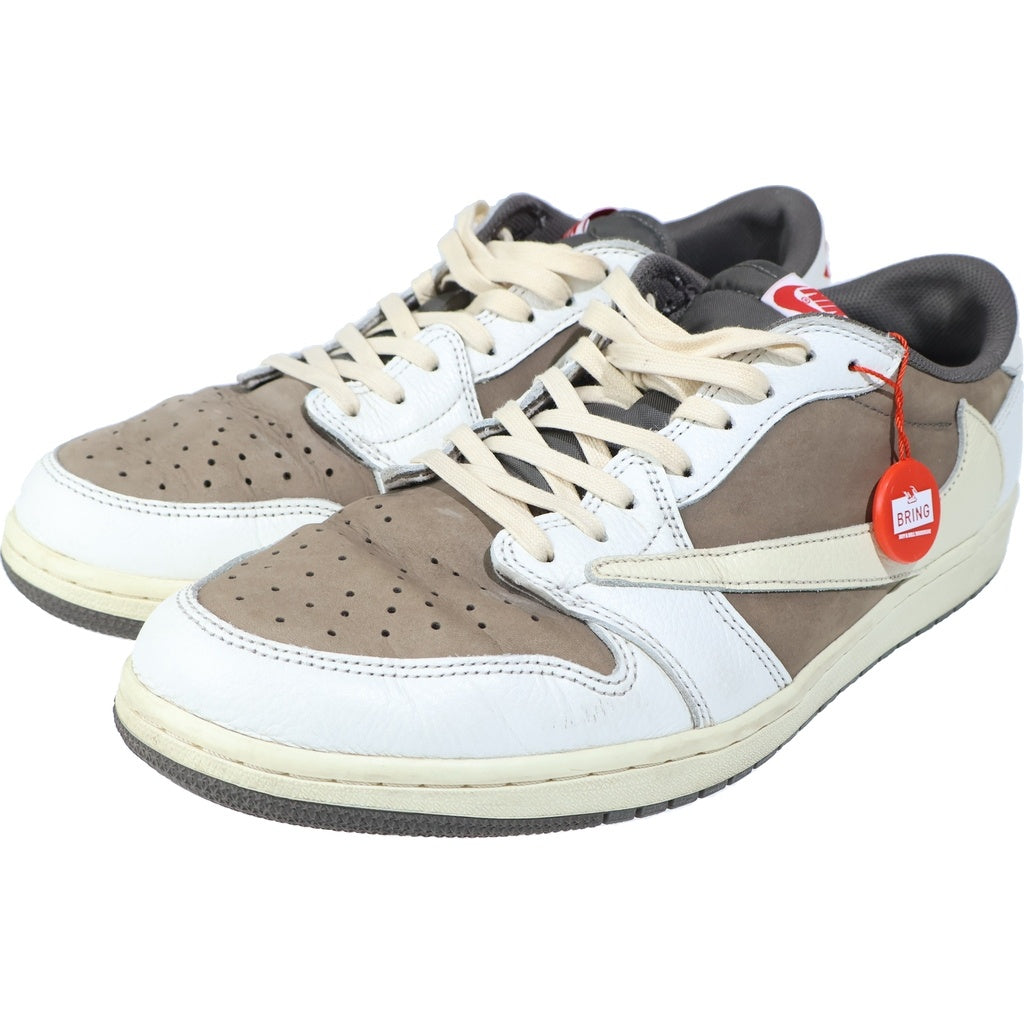 NIKE(ナイキ) ×TRAVIS SCOTT AIR JORDAN1 LOW OG SP トラヴィススコット エアジョーダン1 リバースモカ ローカットスニーカー ホワイト/ベージュ US13/31cm DM7866-162