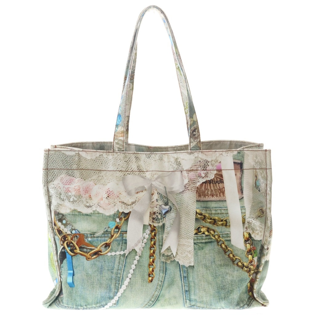 Acne Studios(アクネ ストゥディオズ) Logo Tote Bag トロンプルイユ