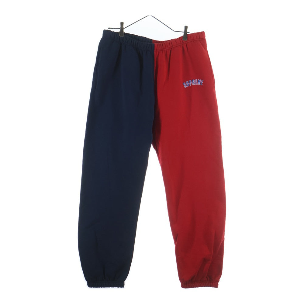 SUPREME(シュプリーム) 18AW Split Sweatpants スプリット スウェットパンツ ネイビー/レッド