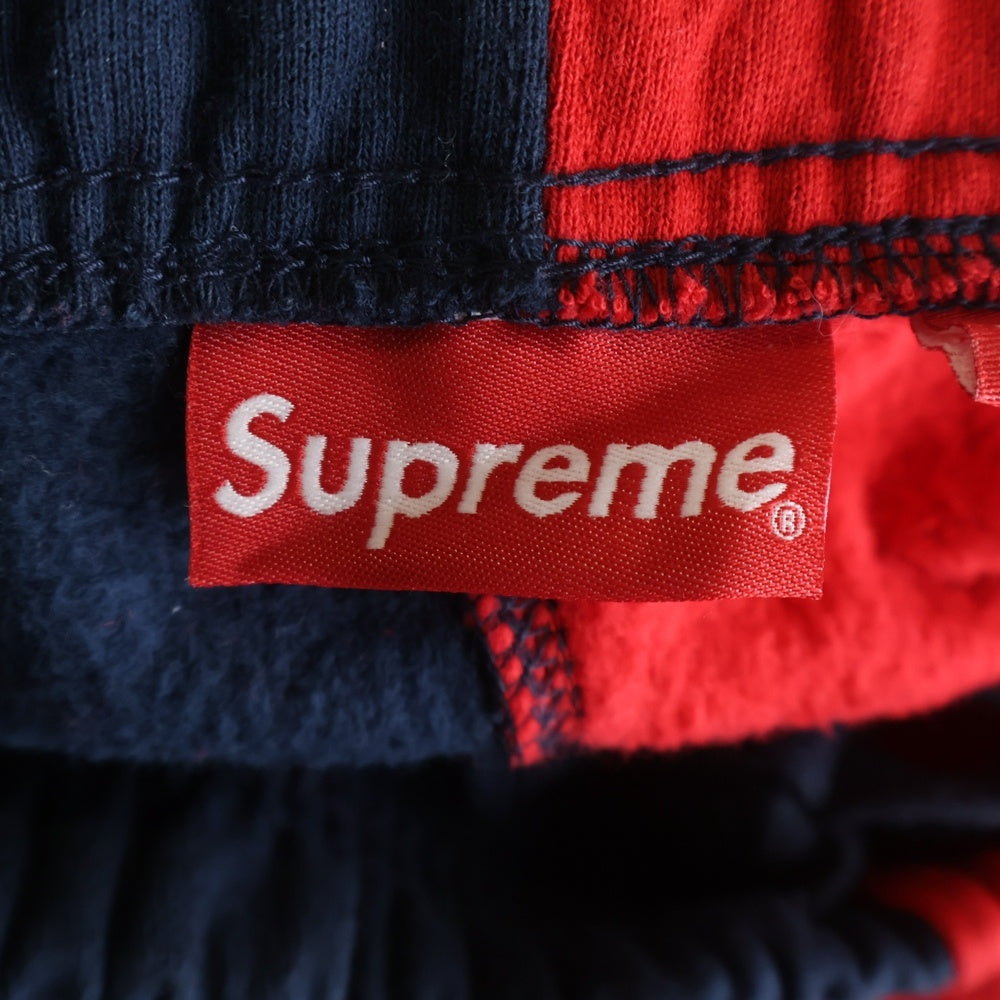 SUPREME(シュプリーム) 18AW Split Sweatpants スプリット スウェットパンツ ネイビー/レッド