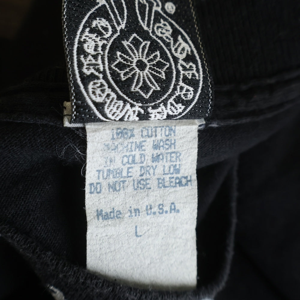 CHROME HEARTS(クロムハーツ) OLD CH T-SHIRT ネックロゴ ダガープリント 半袖Tシャツ ブラック