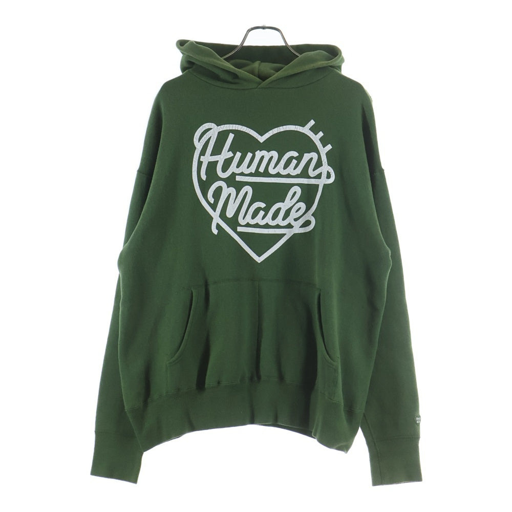 HUMAN MADE(ヒューマンメイド) HEART TSURIAMI HOODIE クルーネックスウェットトレーナー フーディー カーキ