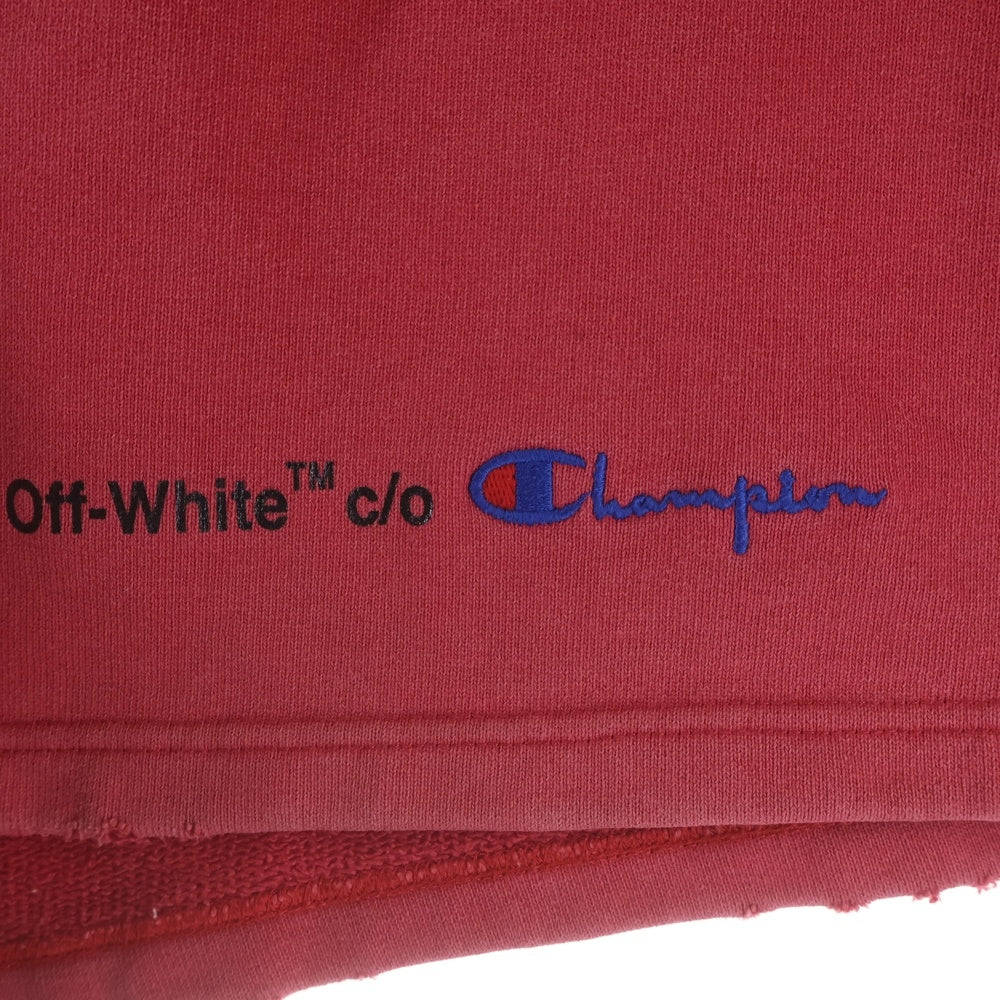 OFF-WHITE(オフホワイト) 18SS ×Champion Sweat Half Pants チャンピオン スウェットハーフパンツ ショーツ レッド OMCI001S18875048