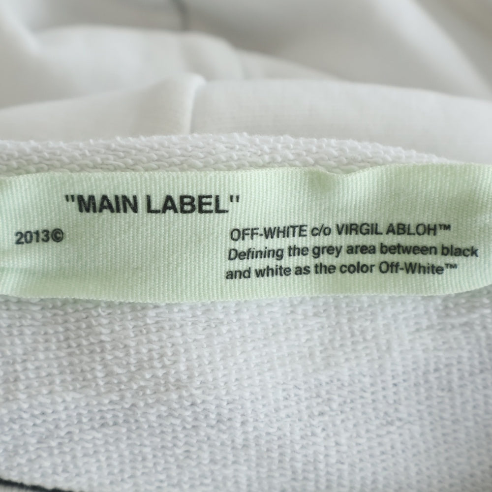 OFF-WHITE(オフホワイト) 17AW Diag Caravaggio Hoodie カラヴァッジオ プリントプルオーバースウェットパーカー フーディー ホワイト OMBB003F17003016