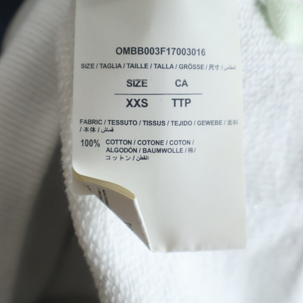 OFF-WHITE(オフホワイト) 17AW Diag Caravaggio Hoodie カラヴァッジオ プリントプルオーバースウェットパーカー フーディー ホワイト OMBB003F17003016