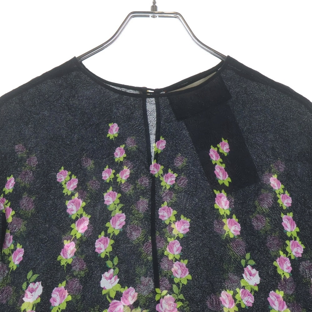 GUCCI(グッチ) Climbing Froral Blouse 花柄 半袖ブラウス ブラック レディース 485449 ZJQ29