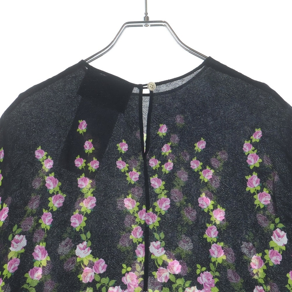 GUCCI(グッチ) Climbing Froral Blouse 花柄 半袖ブラウス ブラック レディース 485449 ZJQ29