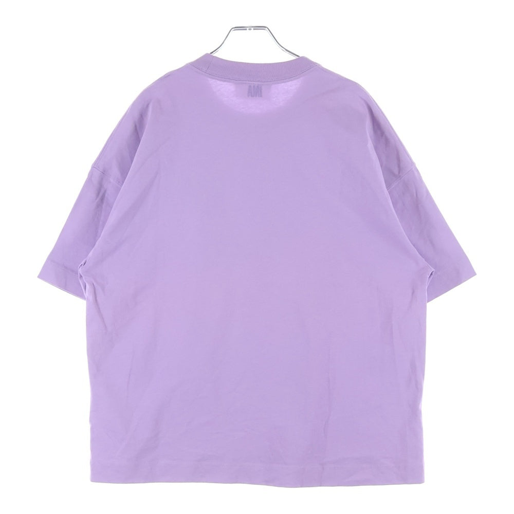 AMI Alexandre Mattiussi(アミアレクサンドルマテュッシ) T-Shirt ハートロゴ刺繍 半袖Tシャツ パープル E21FJ128.726