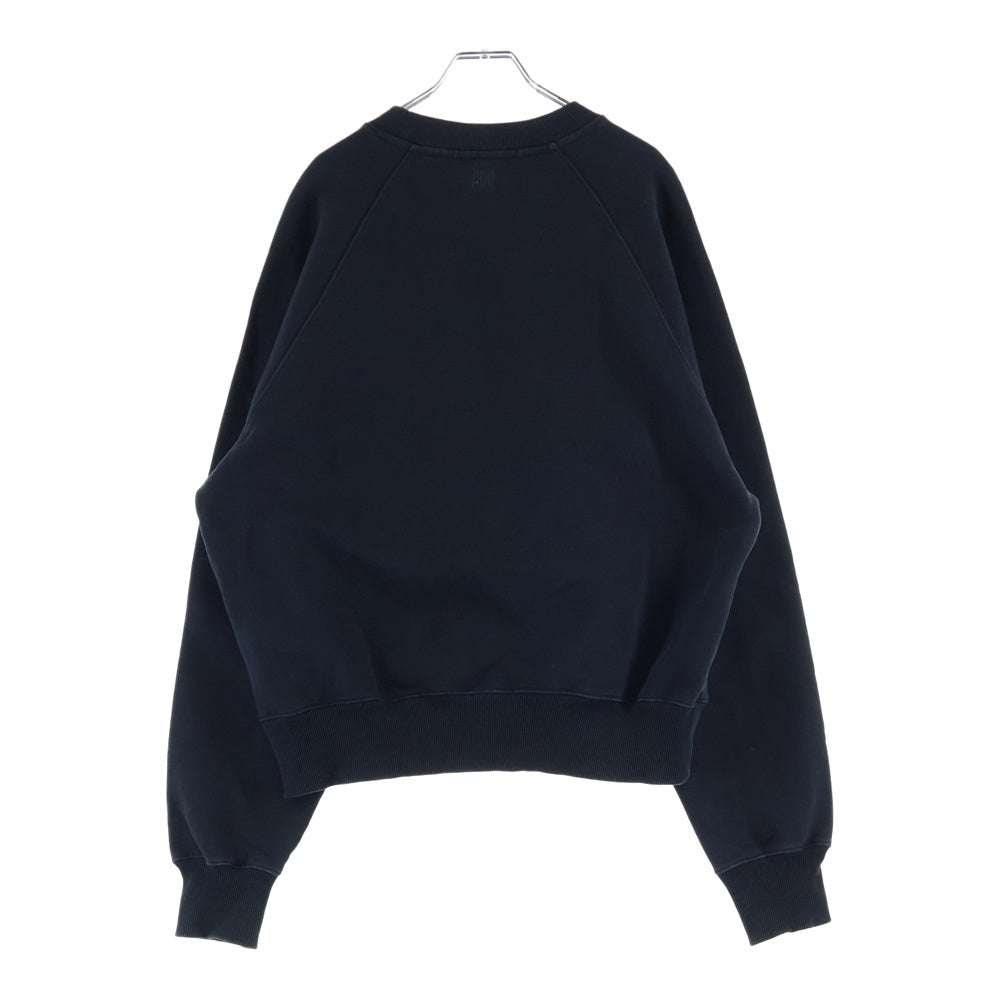 AMI Alexandre Mattiussi(アミアレクサンドルマテュッシ) Swaetshirt ロゴプリント クルーネックスウェットトレーナー ブラック USW010.747