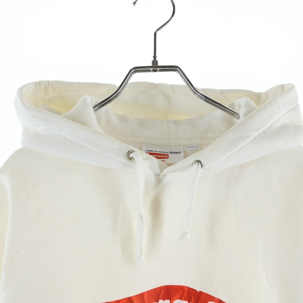 SUPREME(シュプリーム) 17AW Comme Des Garcons SHIRT Box Logo Hooded Sweatshirt コムデギャルソン シャツ ボックスロゴ プルオーバースウェットパーカー フーディー ホワイト
