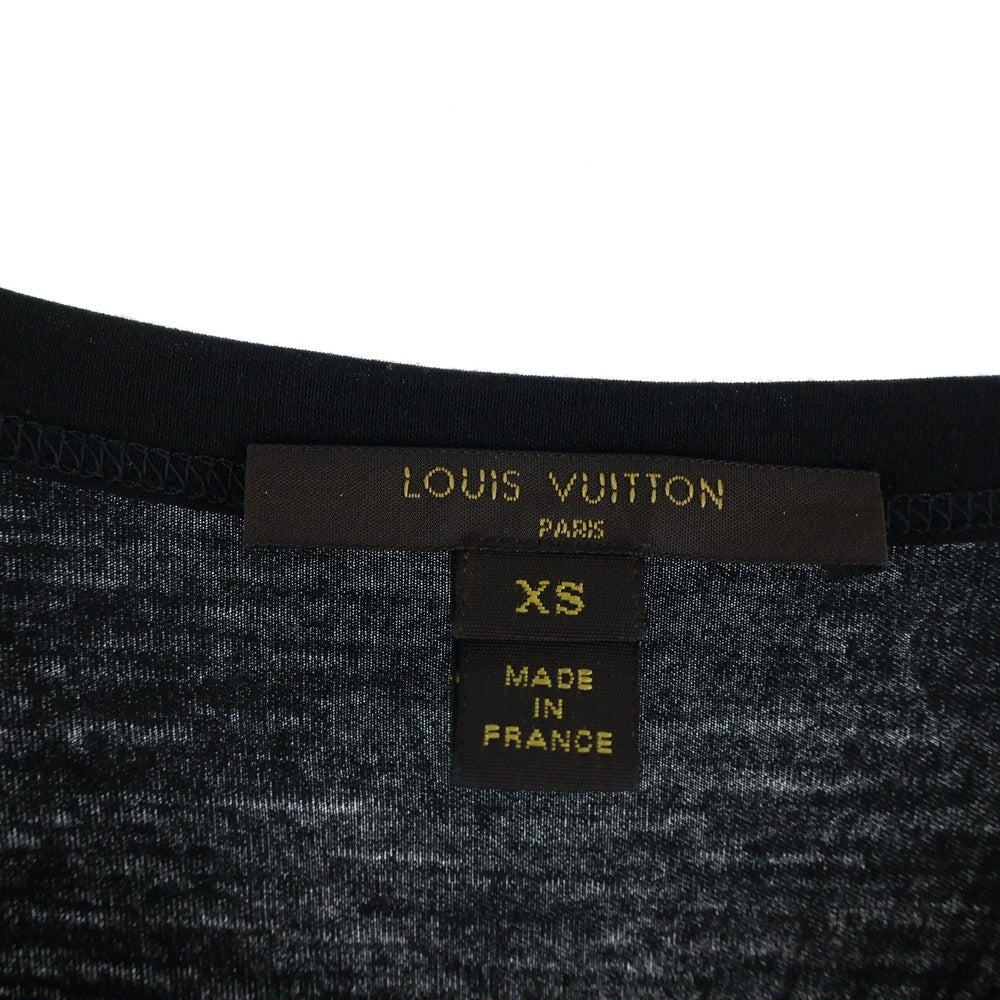 LOUIS VUITTON(ルイヴィトン) 13AW Lace Pattern T-Shirt レース LVロゴ 半袖Tシャツ ブラック レディース RW132W F4TS13VA7