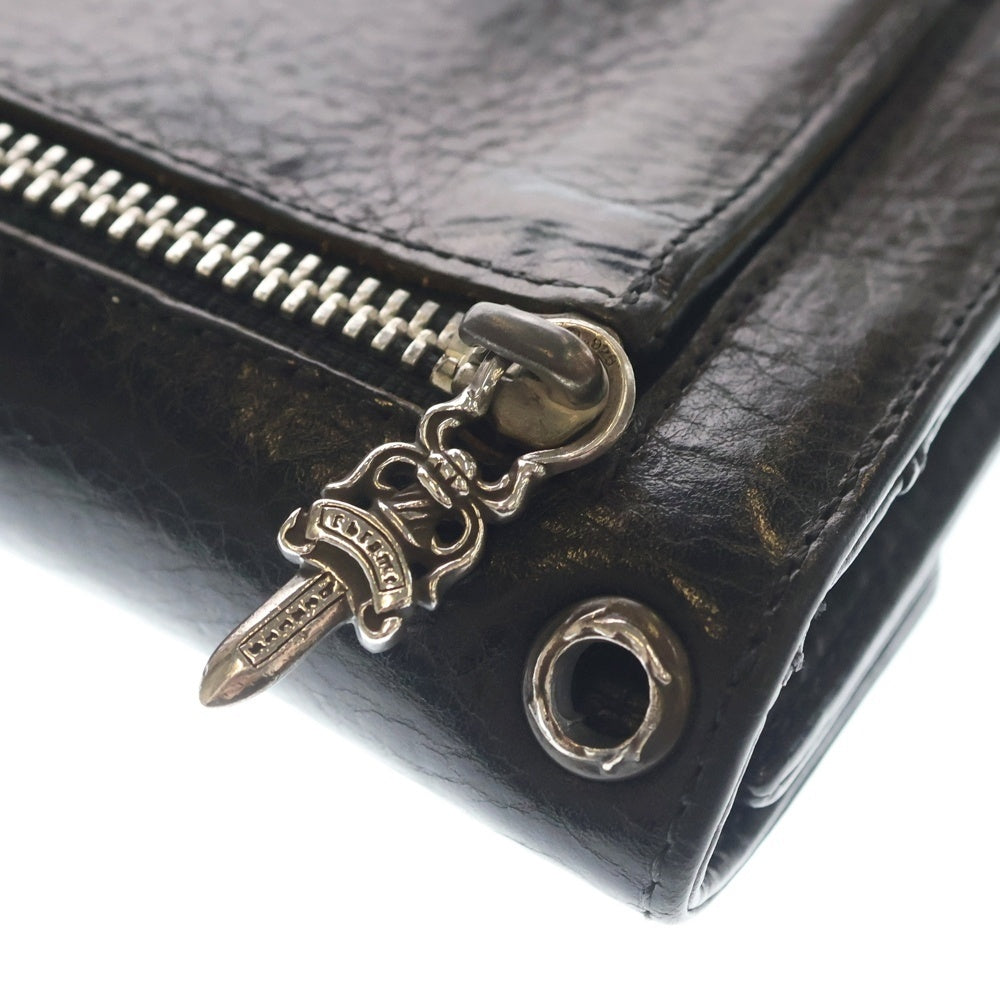 CHROME HEARTS(クロムハーツ) WAVE ウェーブ レザーウォレット 財布 ブラック
