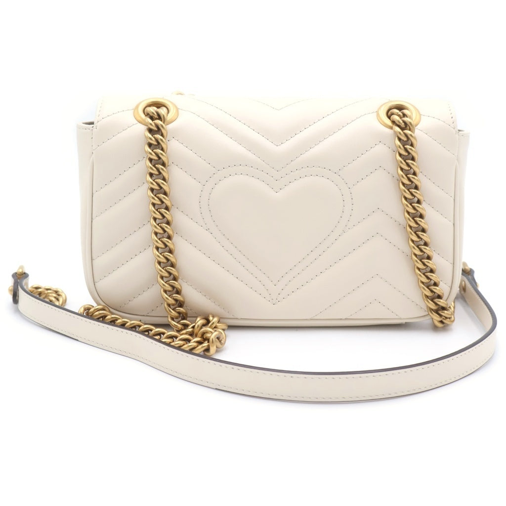 GUCCI(グッチ) GG Marmont Quilting Shoulder Bag GGマーモント キルティングショルダーバッグ ベージュ 446744 レディース