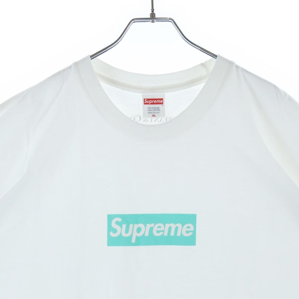 SUPREME(シュプリーム) 21AW ×Tiffany&Co Box Logo Tee ティファニー ボックスロゴ 半袖Tシャツ ホワイト