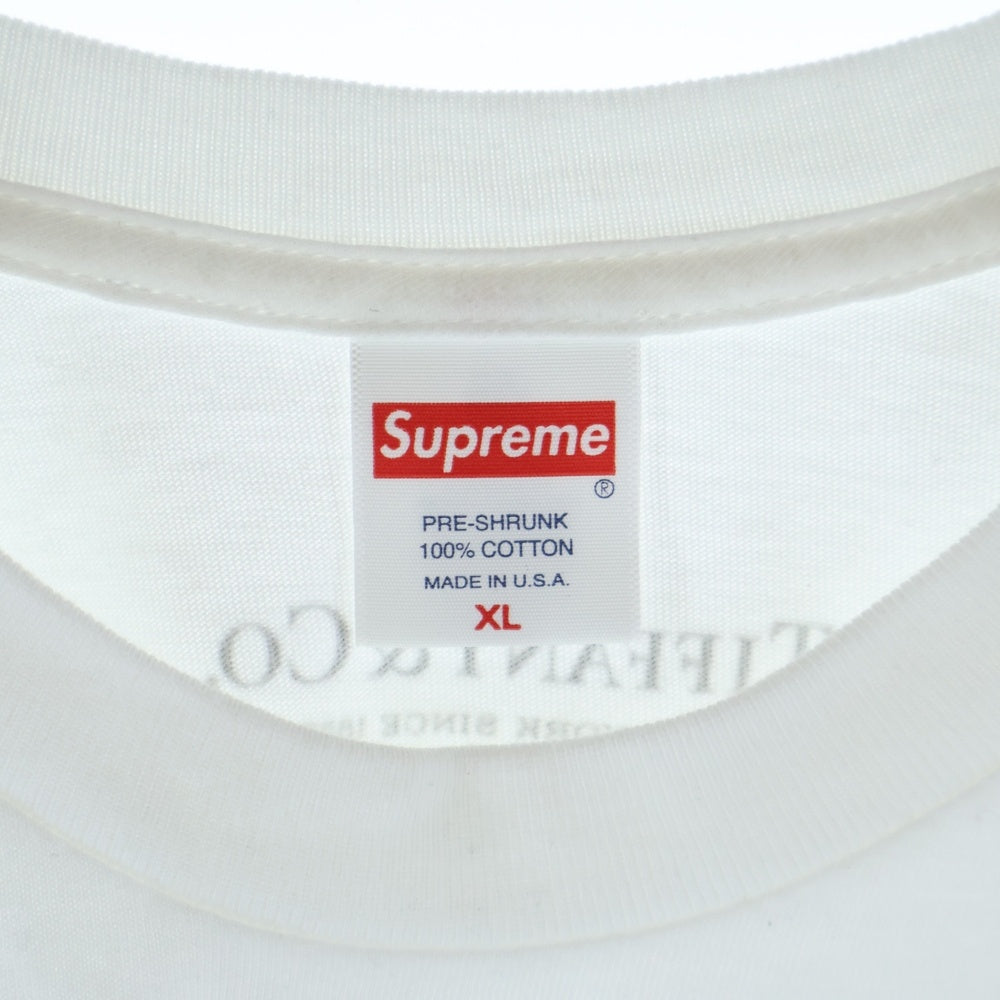 SUPREME(シュプリーム) 21AW ×Tiffany&Co Box Logo Tee ティファニー ボックスロゴ 半袖Tシャツ ホワイト