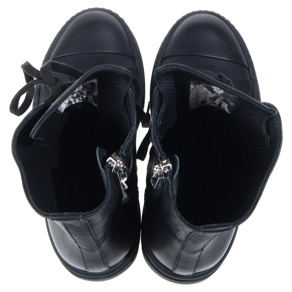 Rick Owens(リックオウエンス) MEGA BUMPER メガバンパー レザーハイカットスニーカー ブラック RP01E7859-LCO